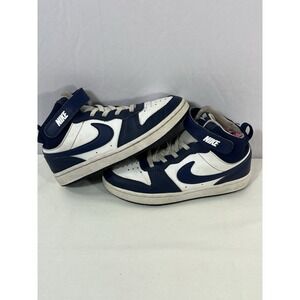 Nike Court Borough Mid 2 GS Navy Blue White Sneaker CD7783-107 Size 1.5Y